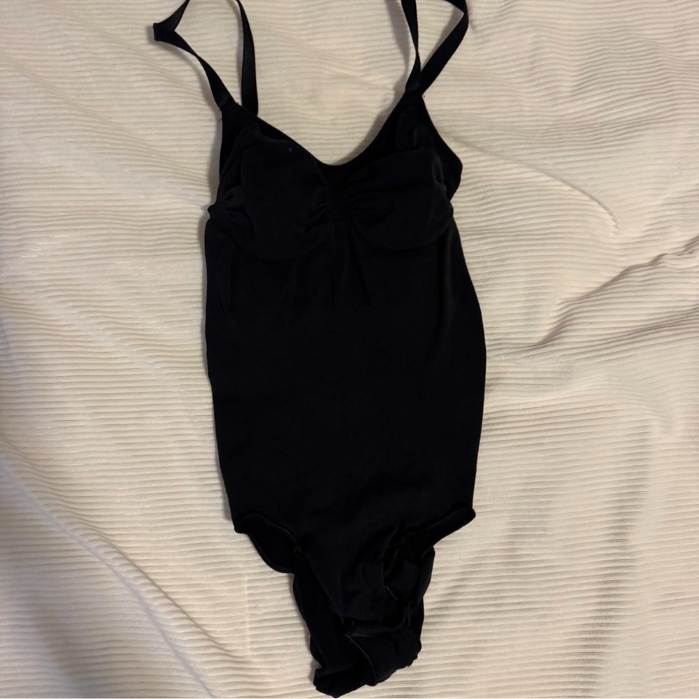 SKIMS Black Bodysuit with Straps